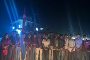 संविधान दिवसमा पहिलो पाईला नेपालको सुन्दरहरैंचा शाखाद्वारा दीप प्रज्वलन