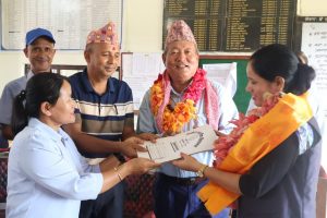 मन्त्री तिम्सिनाद्वारा भागीरथ माविको अनुगमन तथा अन्तर्क्रिया